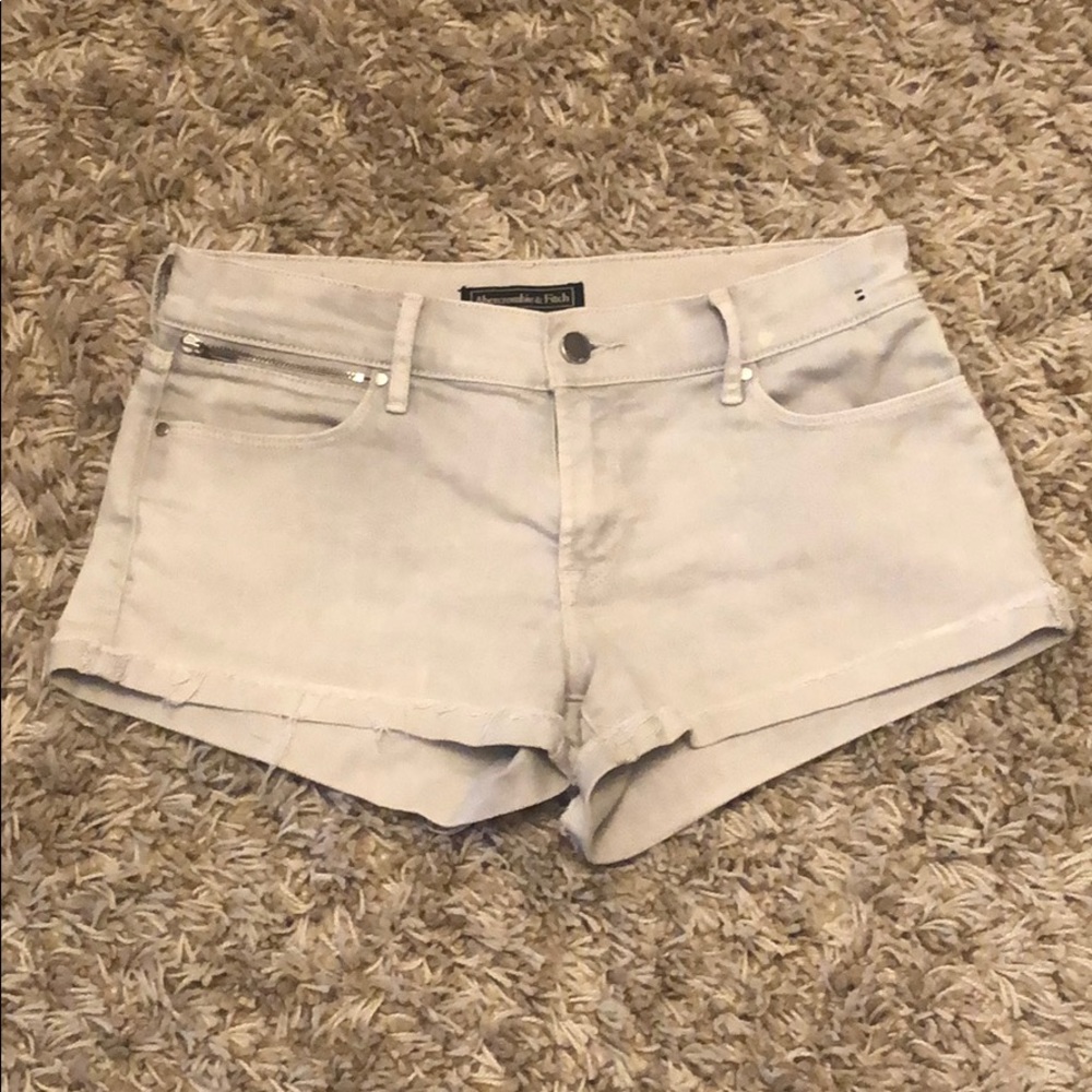 White washed jean shorts